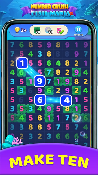 Number Blast: Match Ten Puzzle - Gameplay image of android game