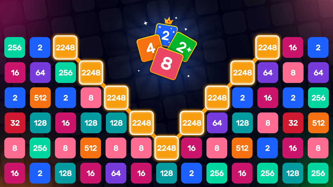 ۲۲۴۸ - Merge Tile Number Game - عکس بازی موبایلی اندروید