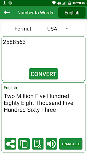 Numbers to Words Converter - عکس برنامه موبایلی اندروید