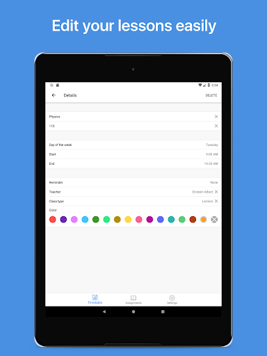 Schedule & homework - Weeklie - Image screenshot of android app