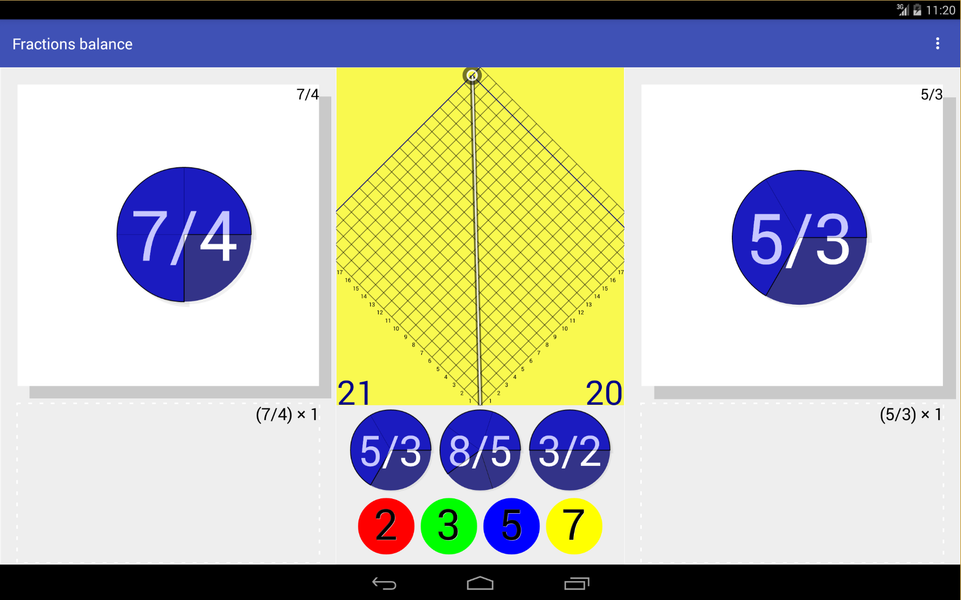 Fractions Balance - عکس برنامه موبایلی اندروید