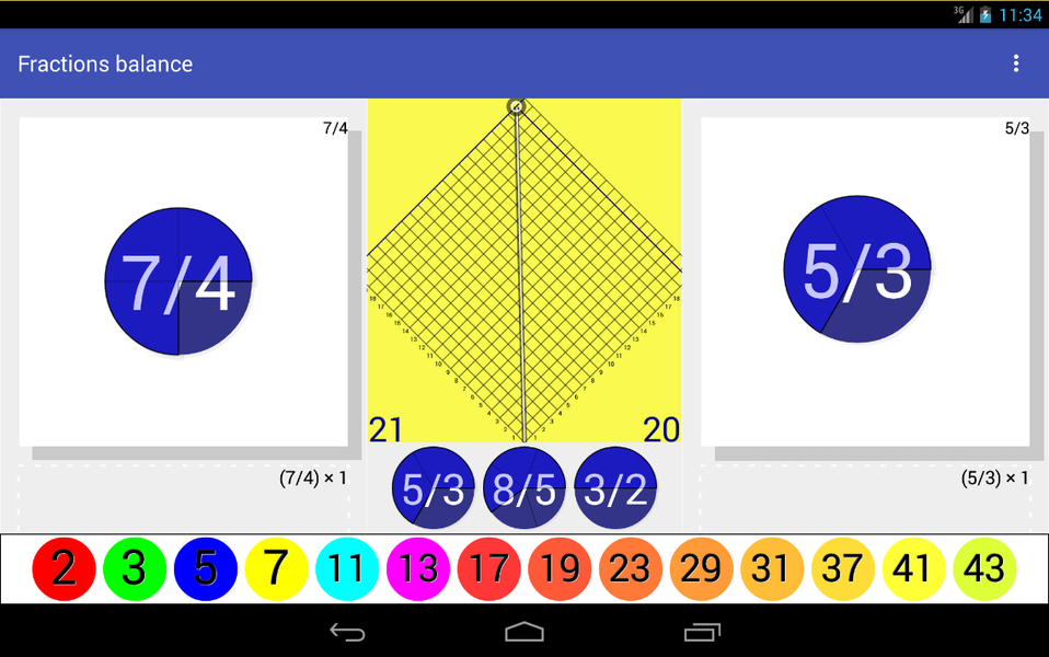 Fractions Balance - عکس برنامه موبایلی اندروید