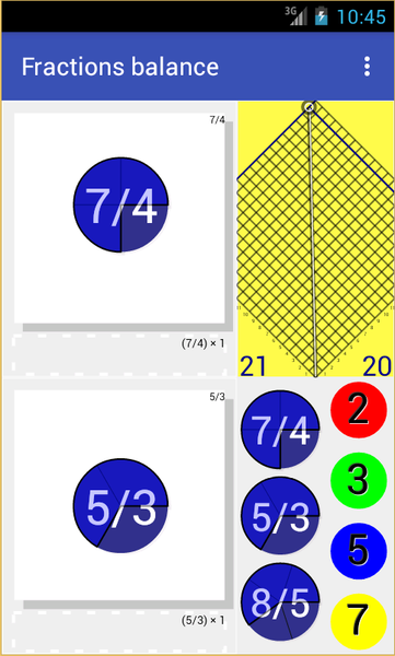 Fractions Balance - عکس برنامه موبایلی اندروید