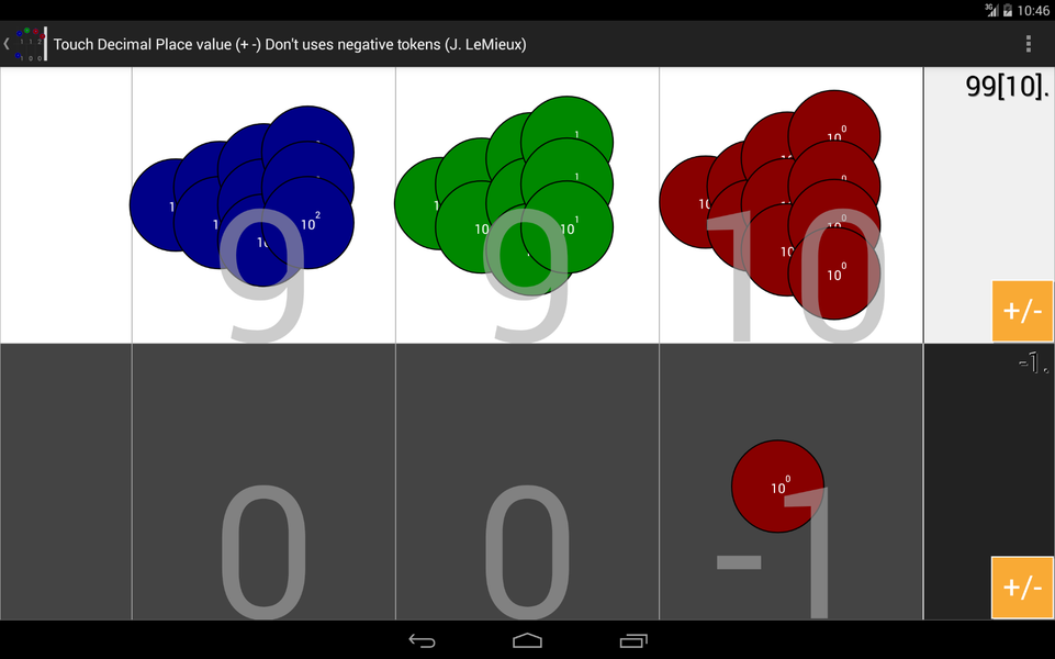 Touch decimals Place value - Image screenshot of android app