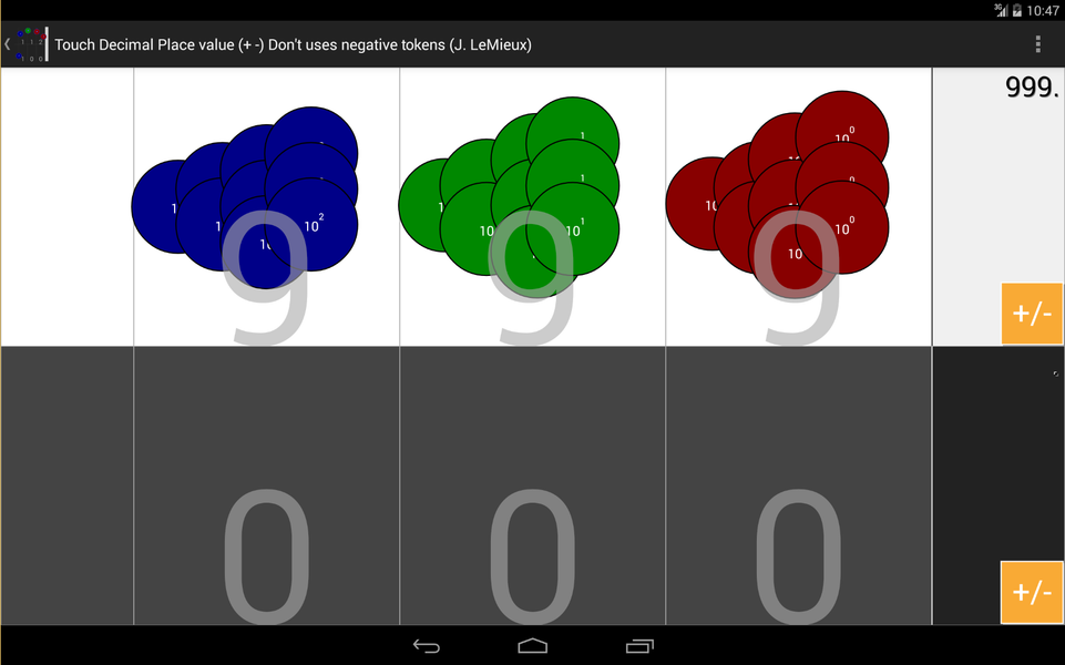 Touch decimals Place value - Image screenshot of android app