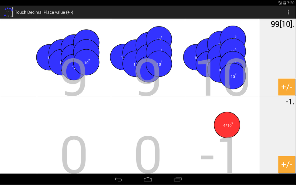 Touch decimals Place value - Image screenshot of android app