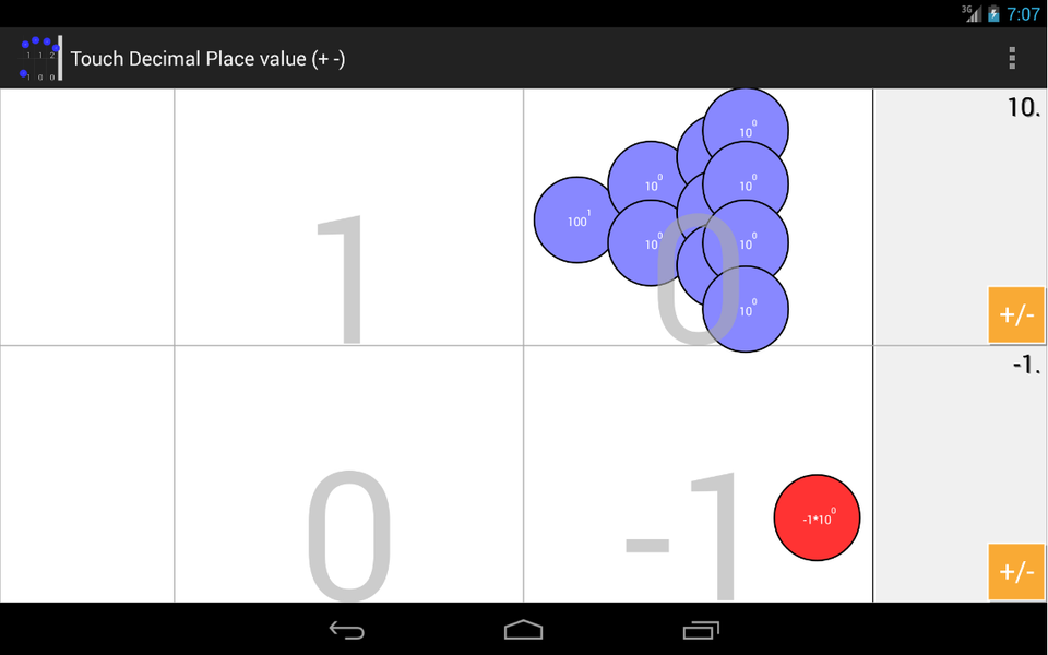 Touch decimals Place value - Image screenshot of android app