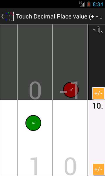 Touch decimals Place value - Image screenshot of android app