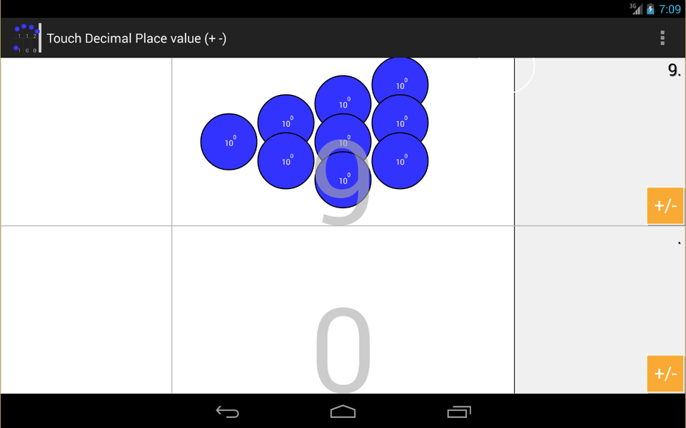 Touch decimals Place value - Image screenshot of android app
