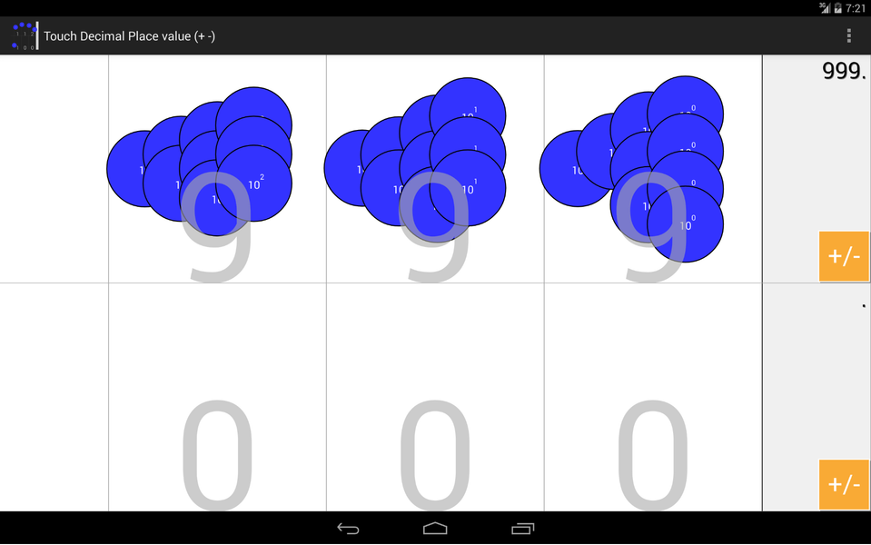 Touch decimals Place value - Image screenshot of android app