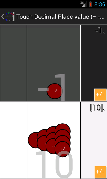 Touch decimals Place value - Image screenshot of android app