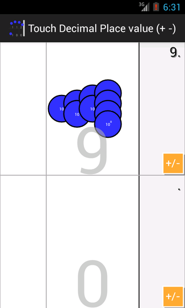 Touch decimals Place value - Image screenshot of android app