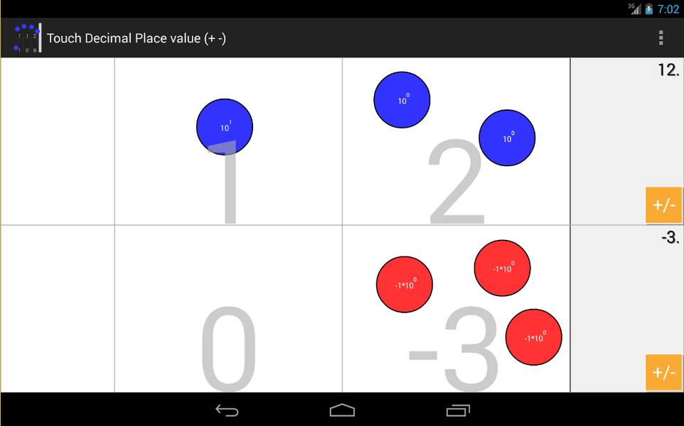 Touch decimals Place value - Image screenshot of android app