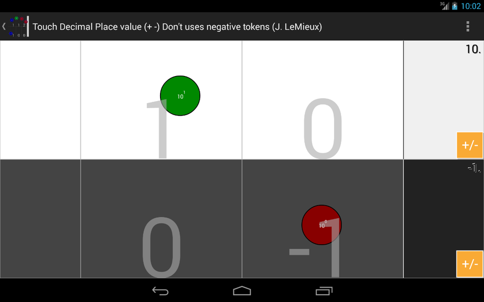 Touch decimals Place value - Image screenshot of android app