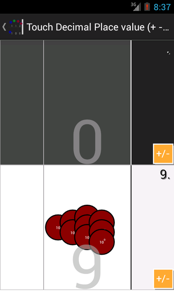 Touch decimals Place value - Image screenshot of android app