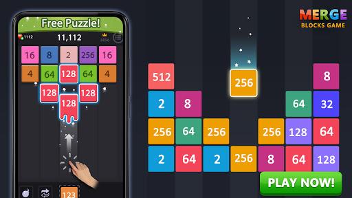 Merge block - 2048 puzzle game - Gameplay image of android game