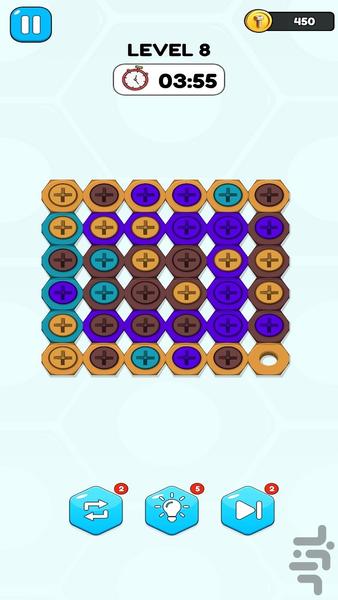 Nut Bolt Color Puzzle - Gameplay image of android game