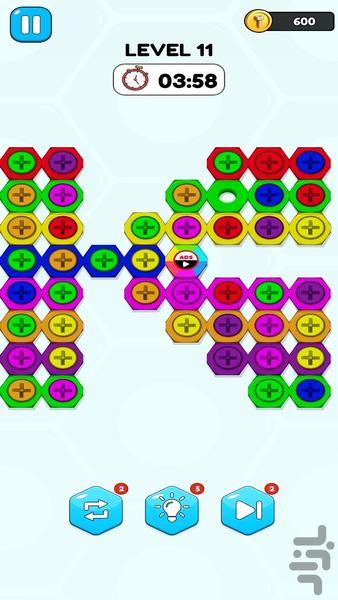 Nut Bolt Color Puzzle - Gameplay image of android game