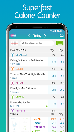 Calorie Counter + - Image screenshot of android app