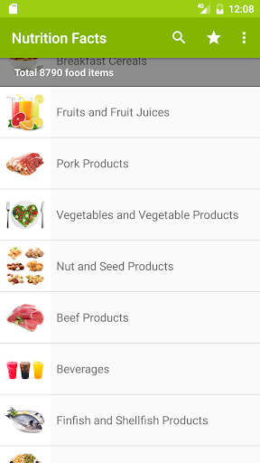 Nutrition facts - Image screenshot of android app