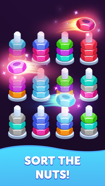 Nuts Sort - Color Bolt - Gameplay image of android game