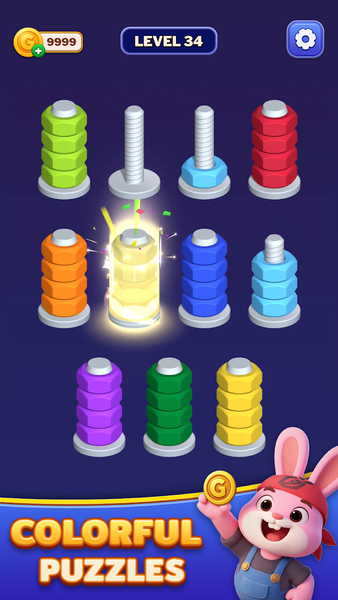 Nuts Spinner - Nut Sort Puzzle - Gameplay image of android game