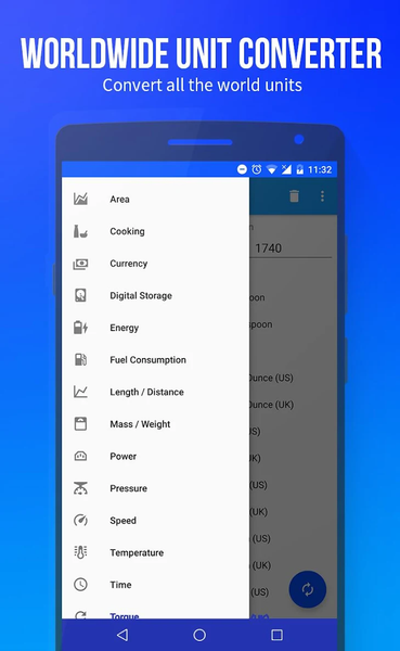 دانلود برنامه Universal unit converter اندروید | بازار