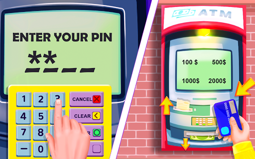 Bank Cashier and ATM Simulator - Gameplay image of android game