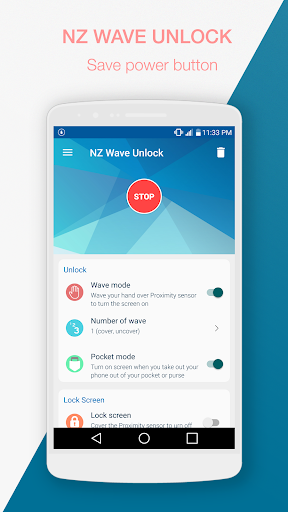 Wave Unlock - Wave to unlock and Lock Screen - عکس برنامه موبایلی اندروید