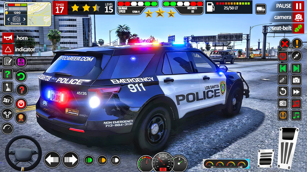 Police Car Chase Cop Car Games - Gameplay image of android game