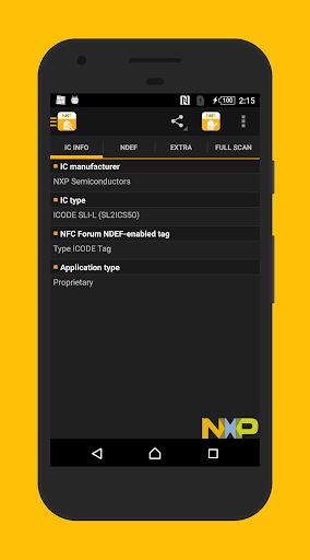 NFC TagInfo by NXP - عکس برنامه موبایلی اندروید
