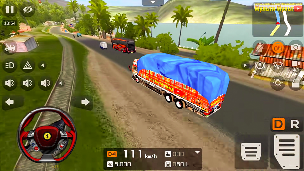 Indian Cargo Modern Truck Game - Gameplay image of android game