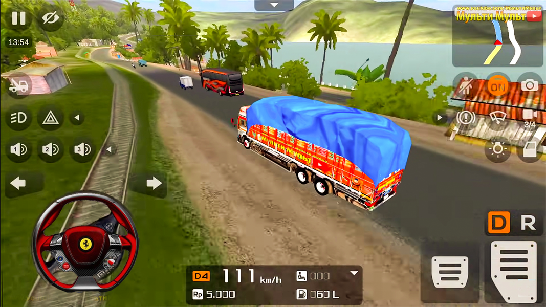 Indian Cargo Modern Truck Game - Gameplay image of android game