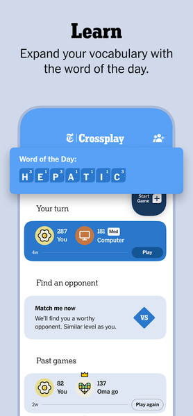 NYT Crossplay: Play and Spell - عکس بازی موبایلی اندروید