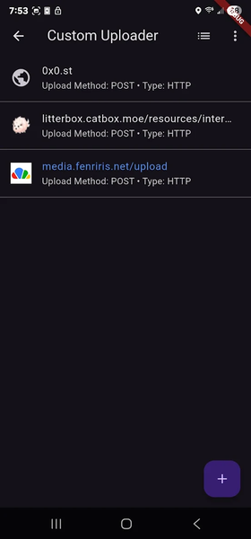 Custom Uploader - عکس برنامه موبایلی اندروید