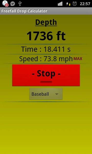 Freefall Depth Stopwatch - عکس برنامه موبایلی اندروید