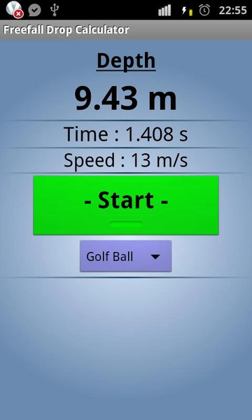 Freefall Depth Stopwatch - عکس برنامه موبایلی اندروید
