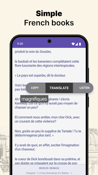 French Reading and Listening - عکس برنامه موبایلی اندروید