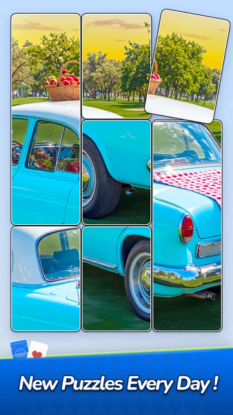 Jigsawcard Solitaire Puzzle - Gameplay image of android game