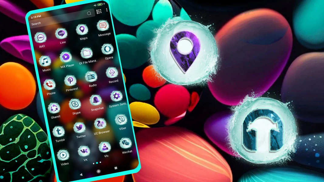 Colorful Stones Theme - عکس برنامه موبایلی اندروید