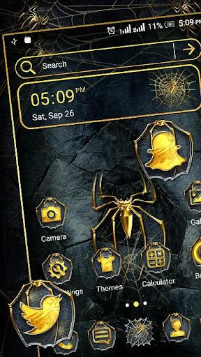 Golden Spider Theme Launcher - Image screenshot of android app