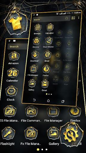 Golden Spider Theme Launcher - Image screenshot of android app