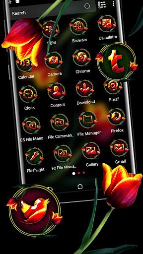 Red Tulip Theme Launcher - عکس برنامه موبایلی اندروید