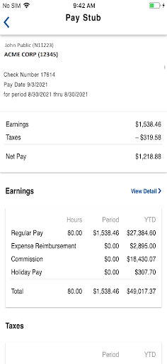Paychex Oasis Employee Connect - Image screenshot of android app