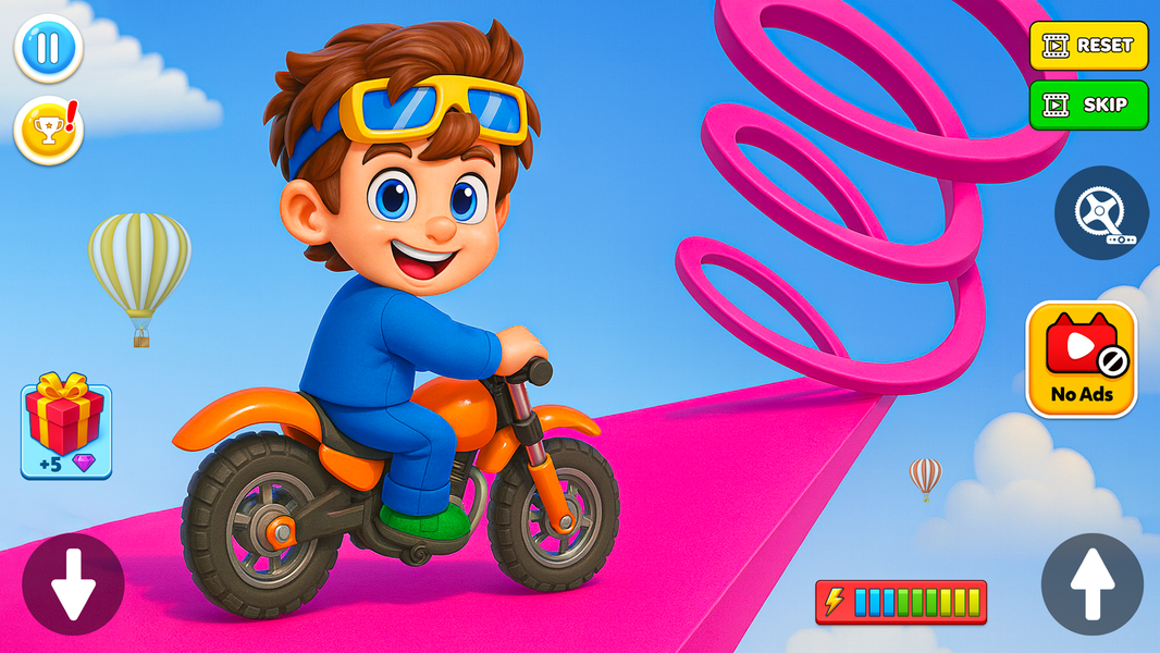 Obby Bike Parkour Challenge - عکس بازی موبایلی اندروید