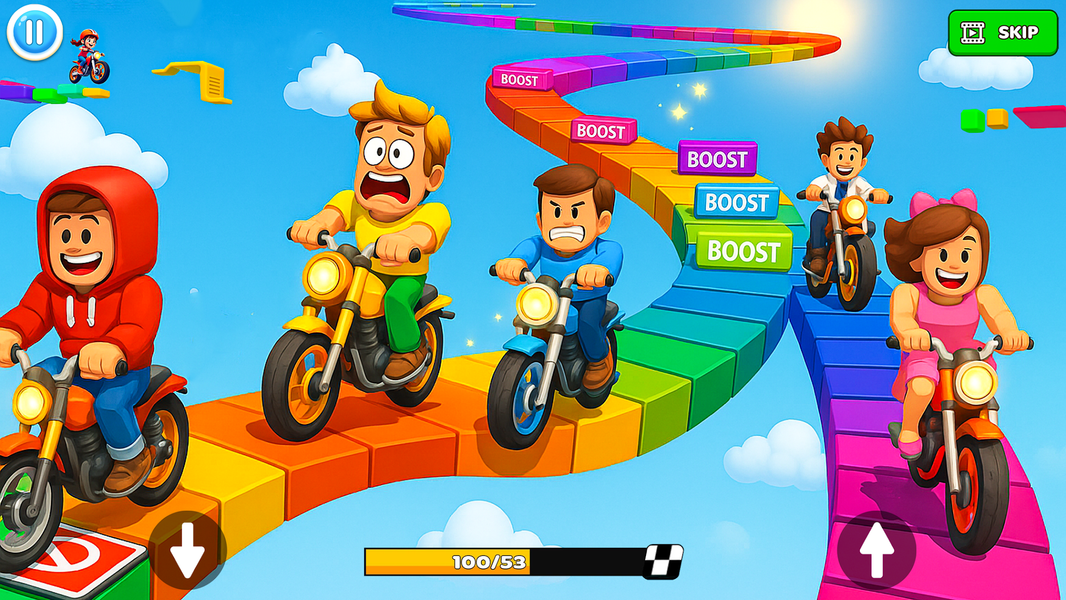 Obby Bike Parkour Challenge - عکس بازی موبایلی اندروید