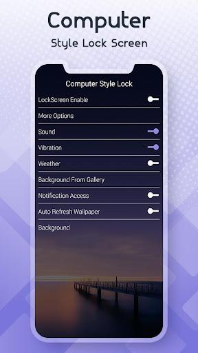Computer Style Lock Screen 2021 - Image screenshot of android app