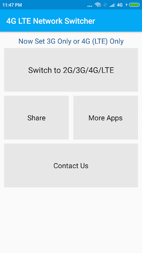 4G LTE Switch - Image screenshot of android app