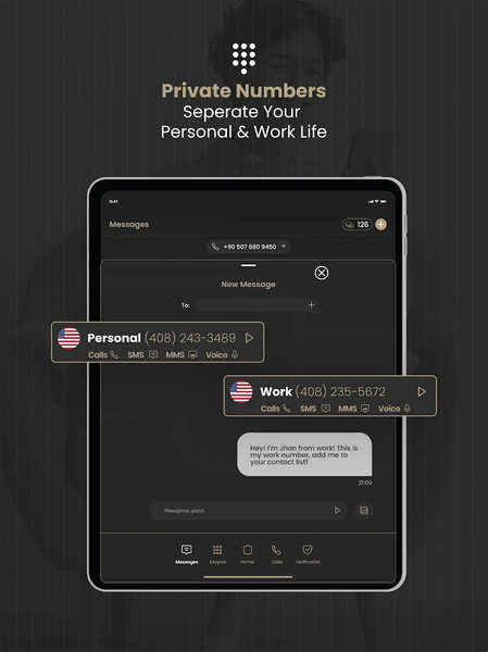 2nd Line+ Second Number & eSIM - Image screenshot of android app