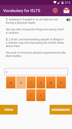 Vocabulary for IELTS - Image screenshot of android app